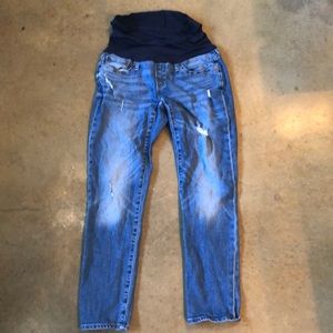 Gap maternity distressed jeans